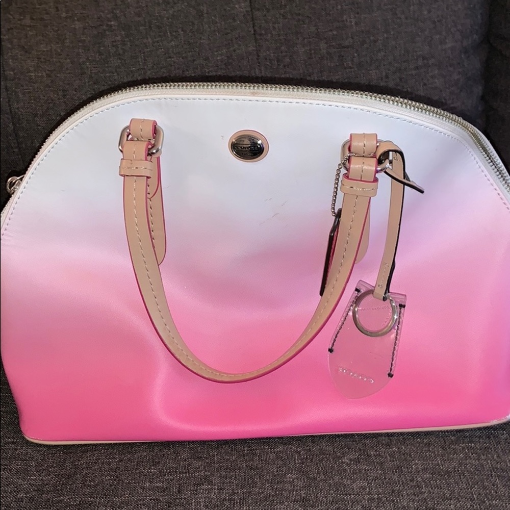 Ombré leather coach bag